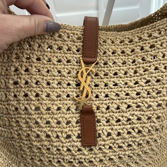 SAINT LAURENT PARIS Le 5 a’ 7 Raffia Bag with box and dust bag - Picture 9 of 16
